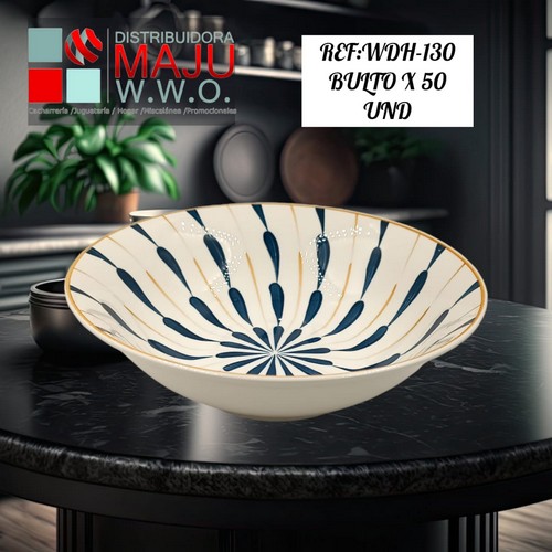 Plato Ceramico Grande Redondo Para Sopa Co