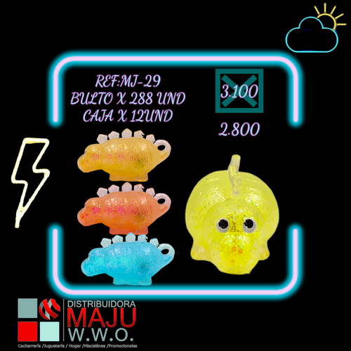 Squeeze Dinosaurios Colores Metalizados Con