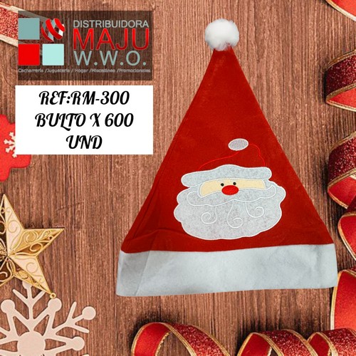 Gorro Navide?O Dise?O Papa Noel 28 X 28 Cm