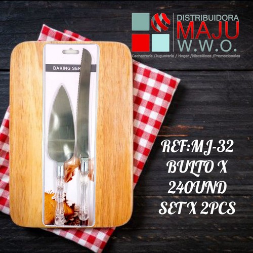Cuchillo Y Espatula Tortera X2 De 33X10Cm