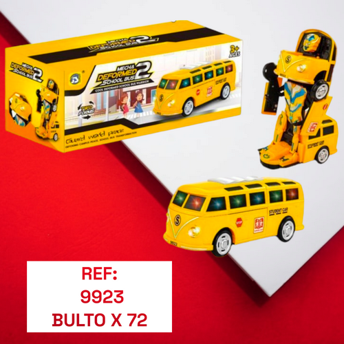 Juguete Transformer Autobus Escolar Retro Co
