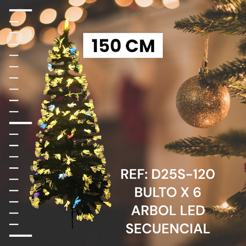 Arbol De Navidad Fibra Optica Con Luces A