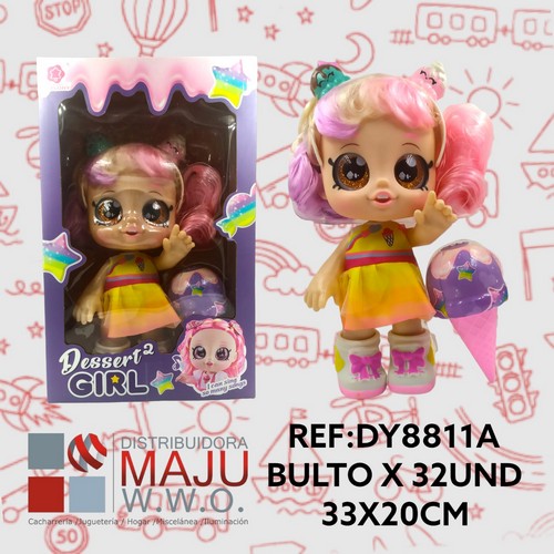 Muñeca En Caja Ojos Cup Key Para Niñas 33X