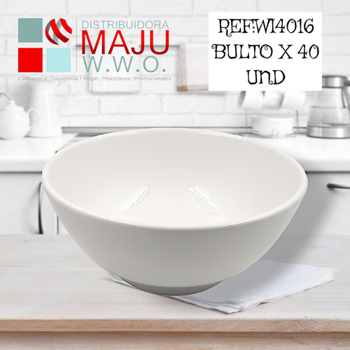 Tazon Ceramico Redondo Liso De 7 Pulgadas