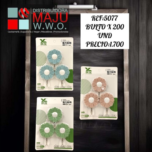 Adhesivo Para Pared X3 Figura Flor 13 X 18 Cm