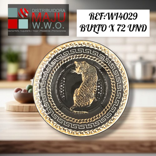 Plato Ceramico Hondo Tradicional Diseño Flo