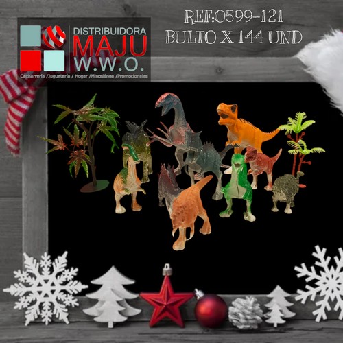 Dinosaurios Con Fauna En Bolsa