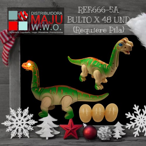 Dinosaurio Con Doble Cabeza Sonido Y Huevos