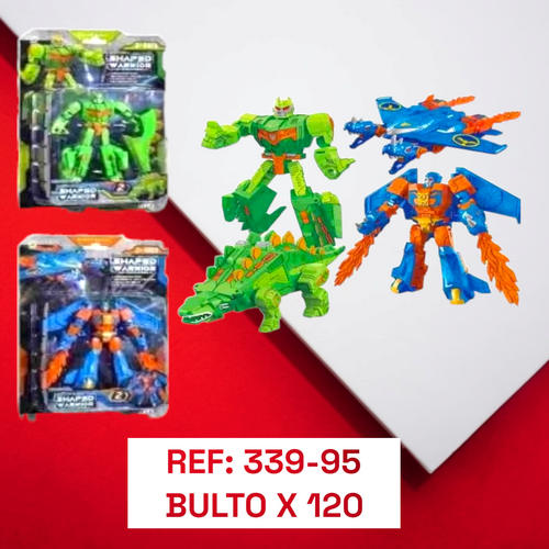 Juguete Transformer Avion Y Dinosaurio