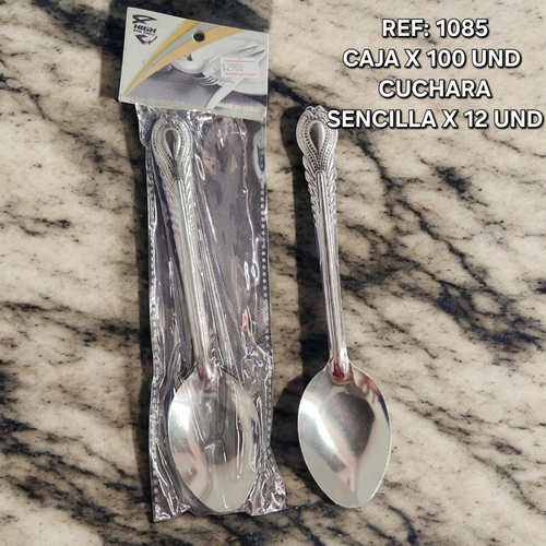 Juego Cuchara Sencilla X12 Acero Economica