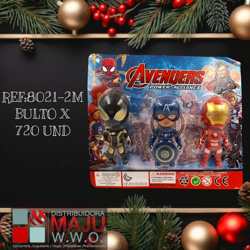 Super Heroes En Blister Miniaturas X3Pcs