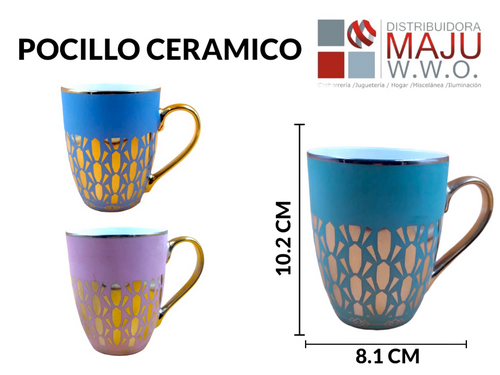 Hxg-2 Pocillo Ceramico 8.1Cmx10.2Cm Color Pastel Y