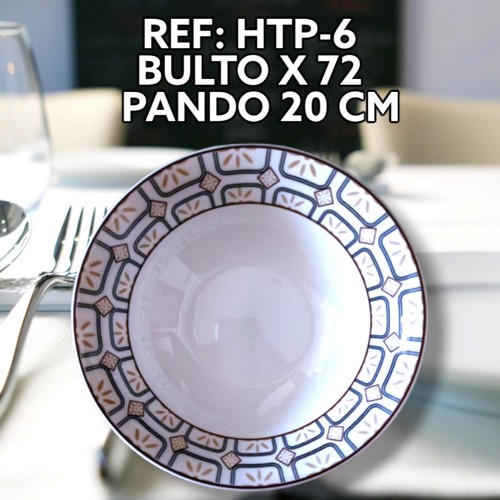 Plato Ceramica Pando Diseño Mosiaco 20Cm