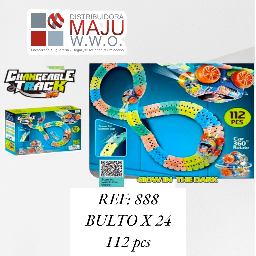 Juguete Set De Pista Y Carro Flexible 112 Pcs