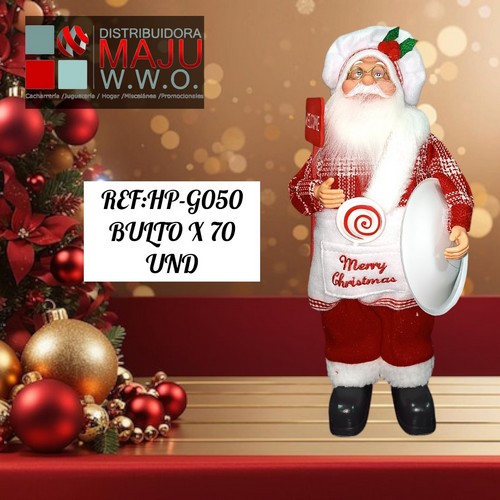 Papa Noel Cocinero De 35X17Cm