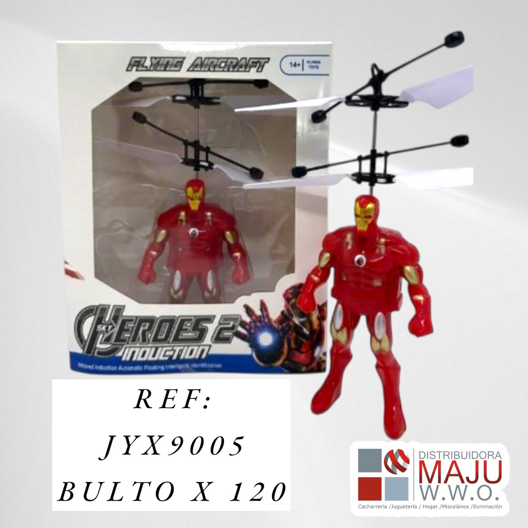 Juguete Heroe En Mini Helicoptero Con Bate