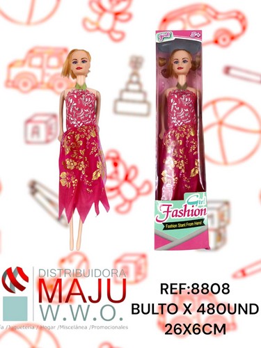 Muñeca Para Niñas (Fashion) Colores Varios 26