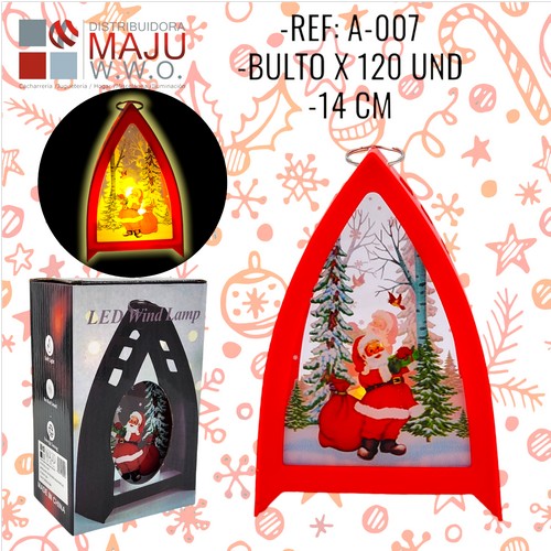 A-007 Cupula Led Con Motivos Navideños 14X9Cm