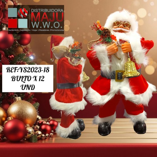 Papa Noel Grande Con Sonido 28X37Cm En C