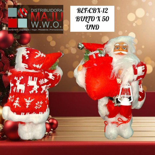 Papa Noel Vestimenta Clasica Con Boton Oso