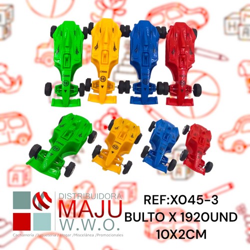 Carros De F1 Colores En Bolsa 10X2Cm {Do86