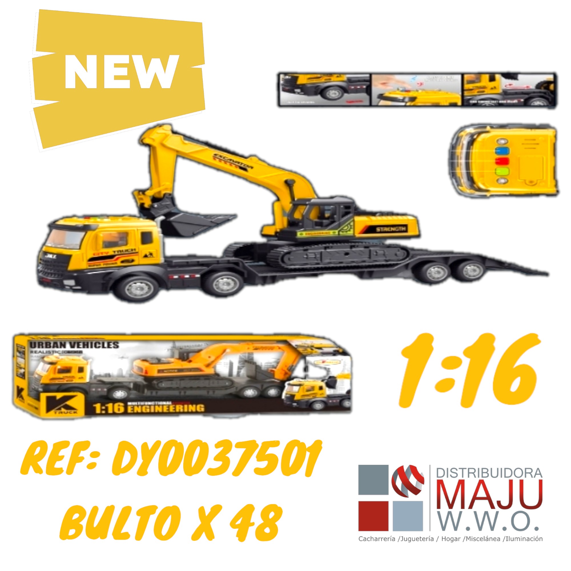Carro Para Niños Camion Con Excavadora C