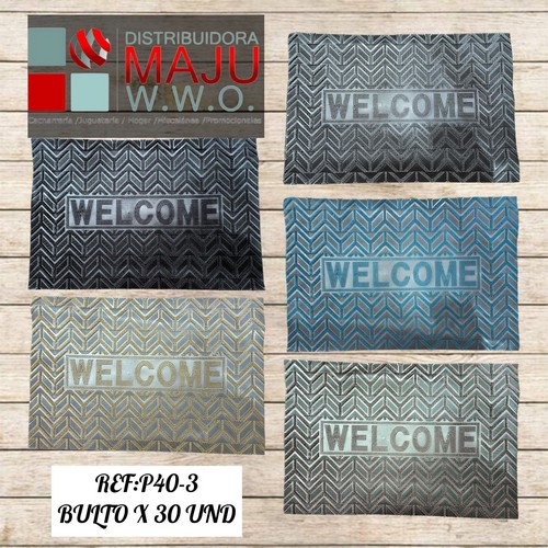 Tapete De Caucho Grueso Welcome Flechas 5 Co