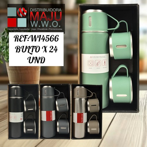 Termo Con Pocillos En Bolsa Elegante De 500
