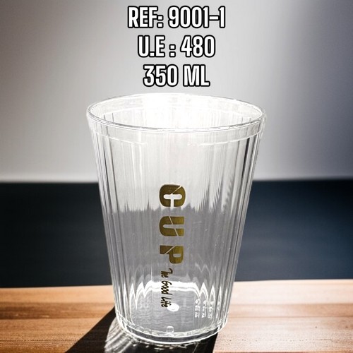 9001-1 Precio Unitario Vaso Acrilico X4 Transparen