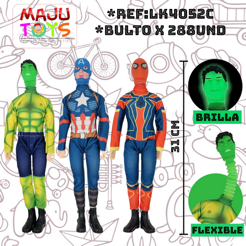 Superheroes En Bolsa Con Cuello Flexible L