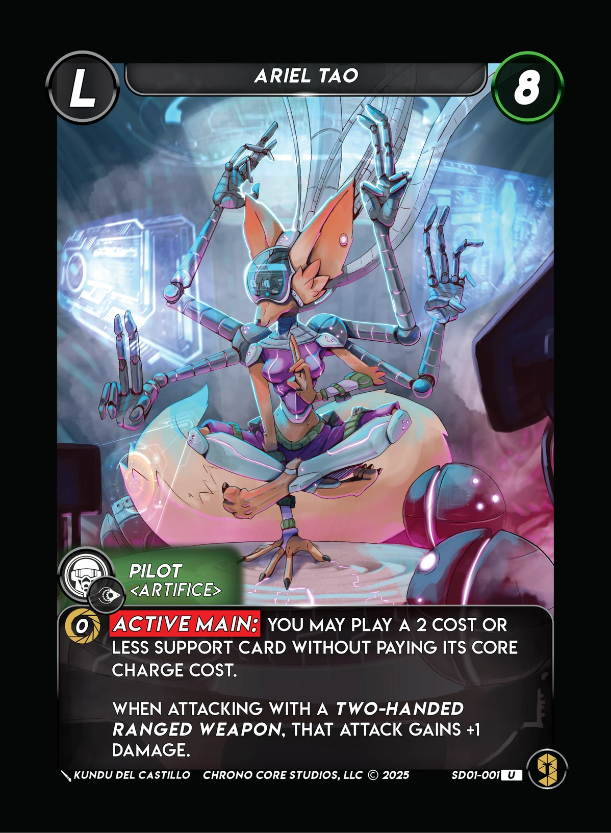 Ariel Tao &mdash; Chrono Core TCG card