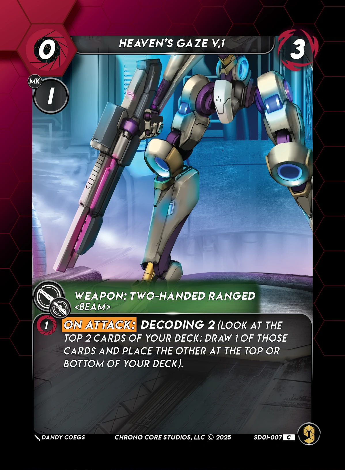 Heavens Gaze V.1 &mdash; Chrono Core TCG card