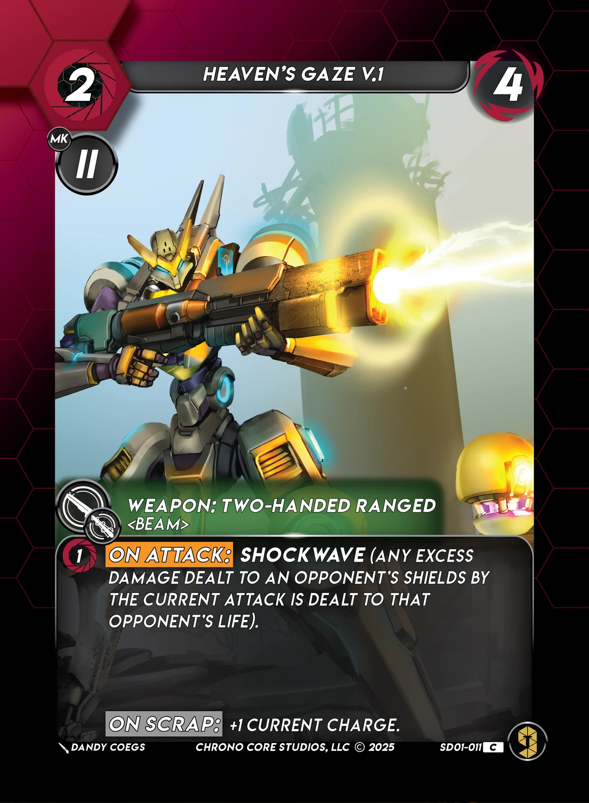 Heavens Gaze V.1 &mdash; Chrono Core TCG card