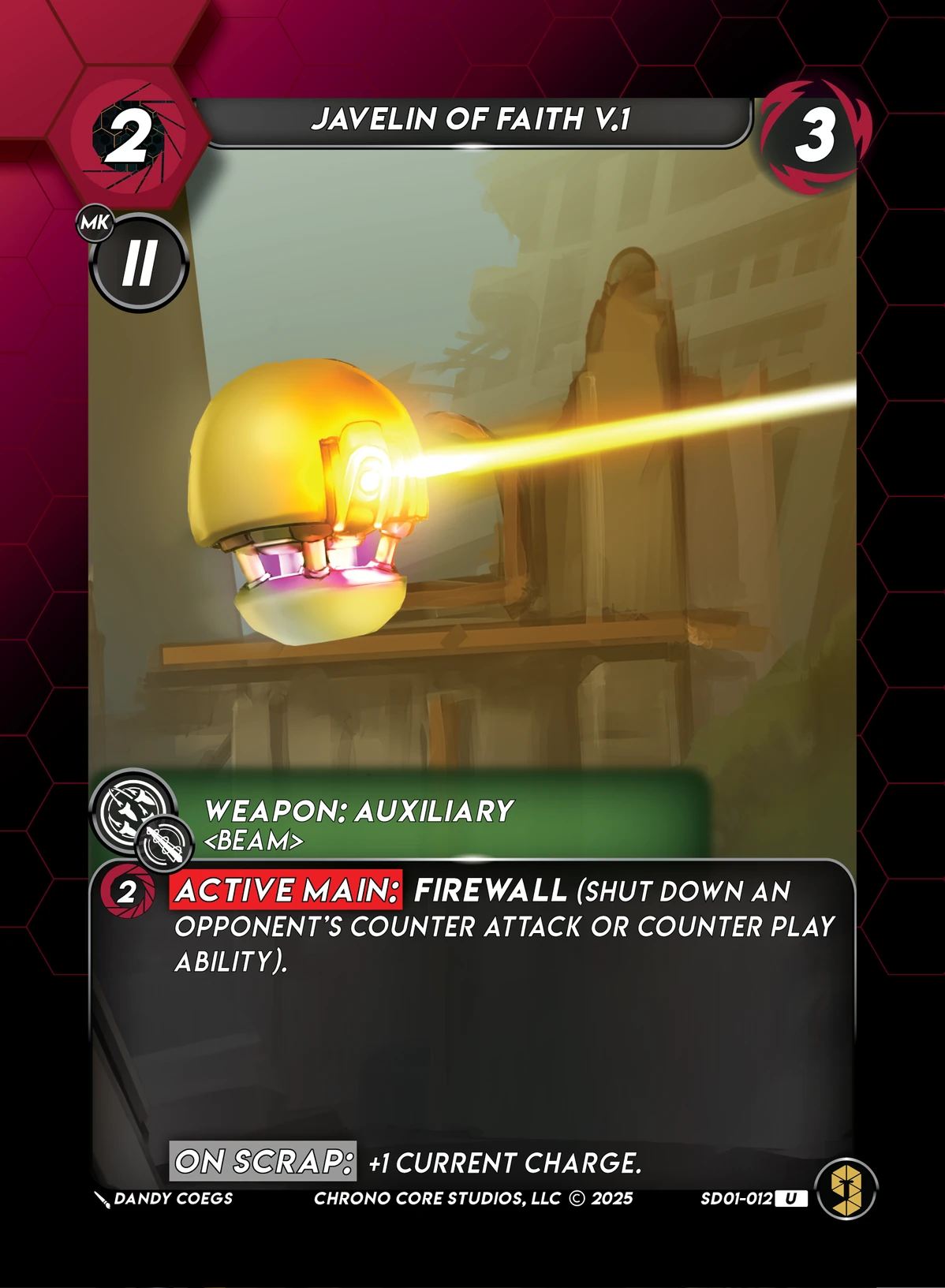 Javelin Of Faith V.1 &mdash; Chrono Core TCG card