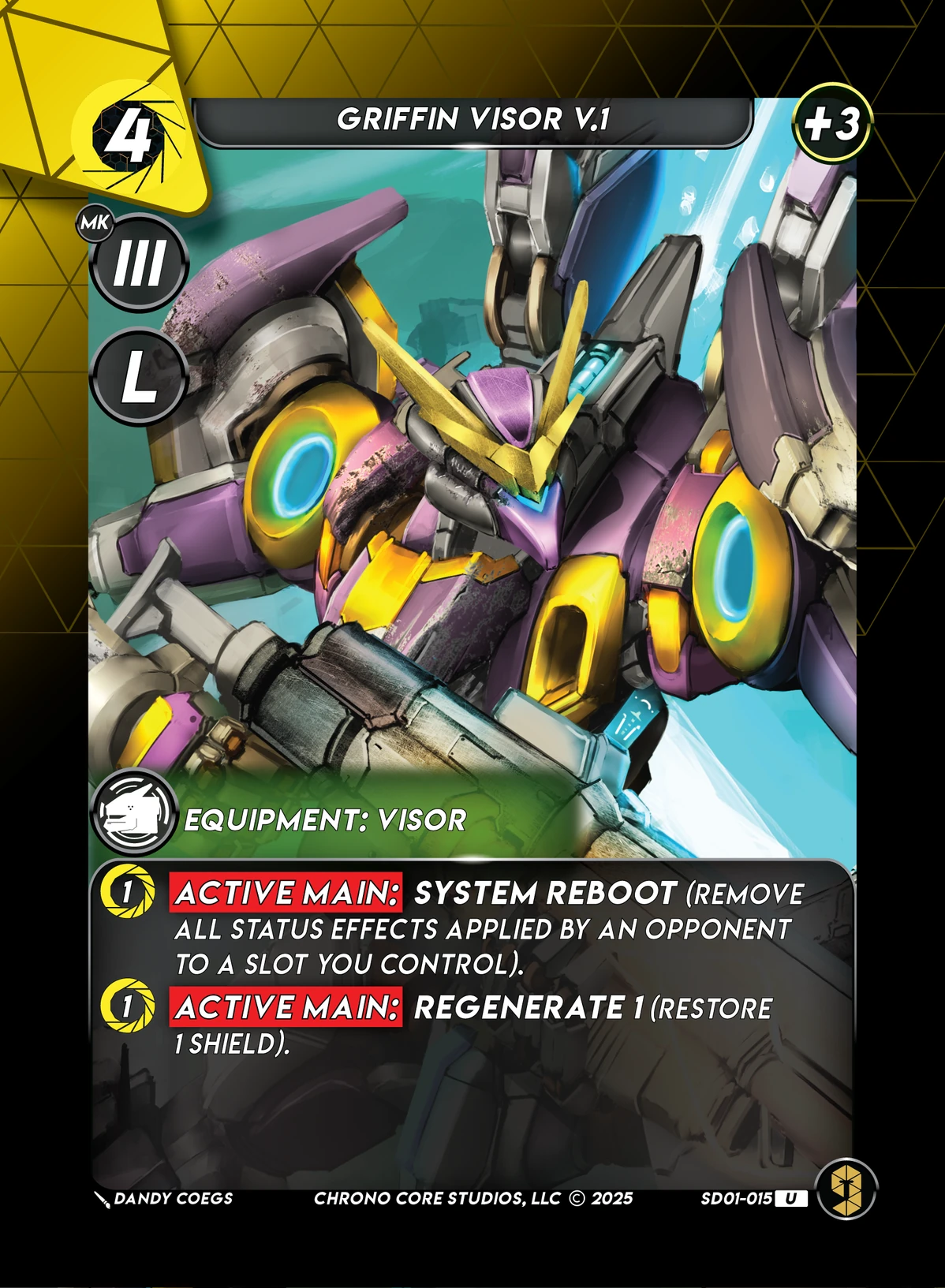 Griffin Visor V.1 &mdash; Chrono Core TCG card