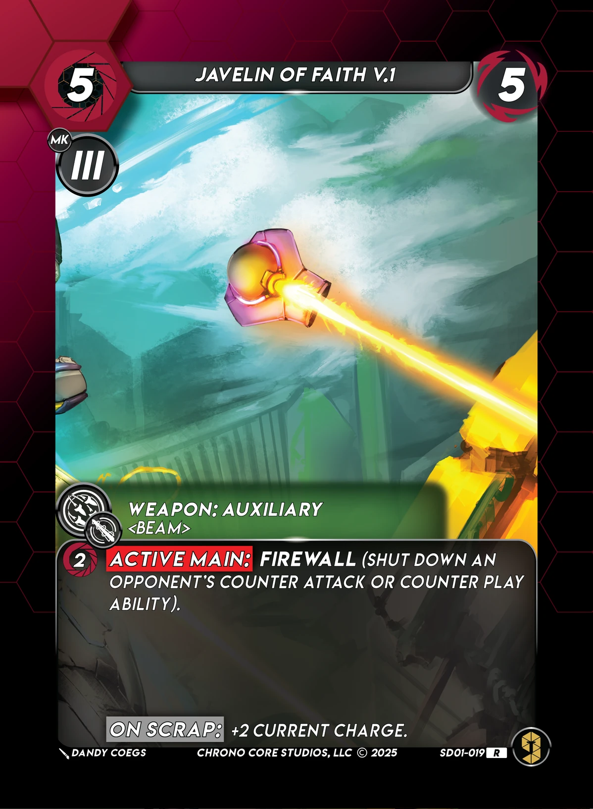 Javelin Of Faith V.1 &mdash; Chrono Core TCG card