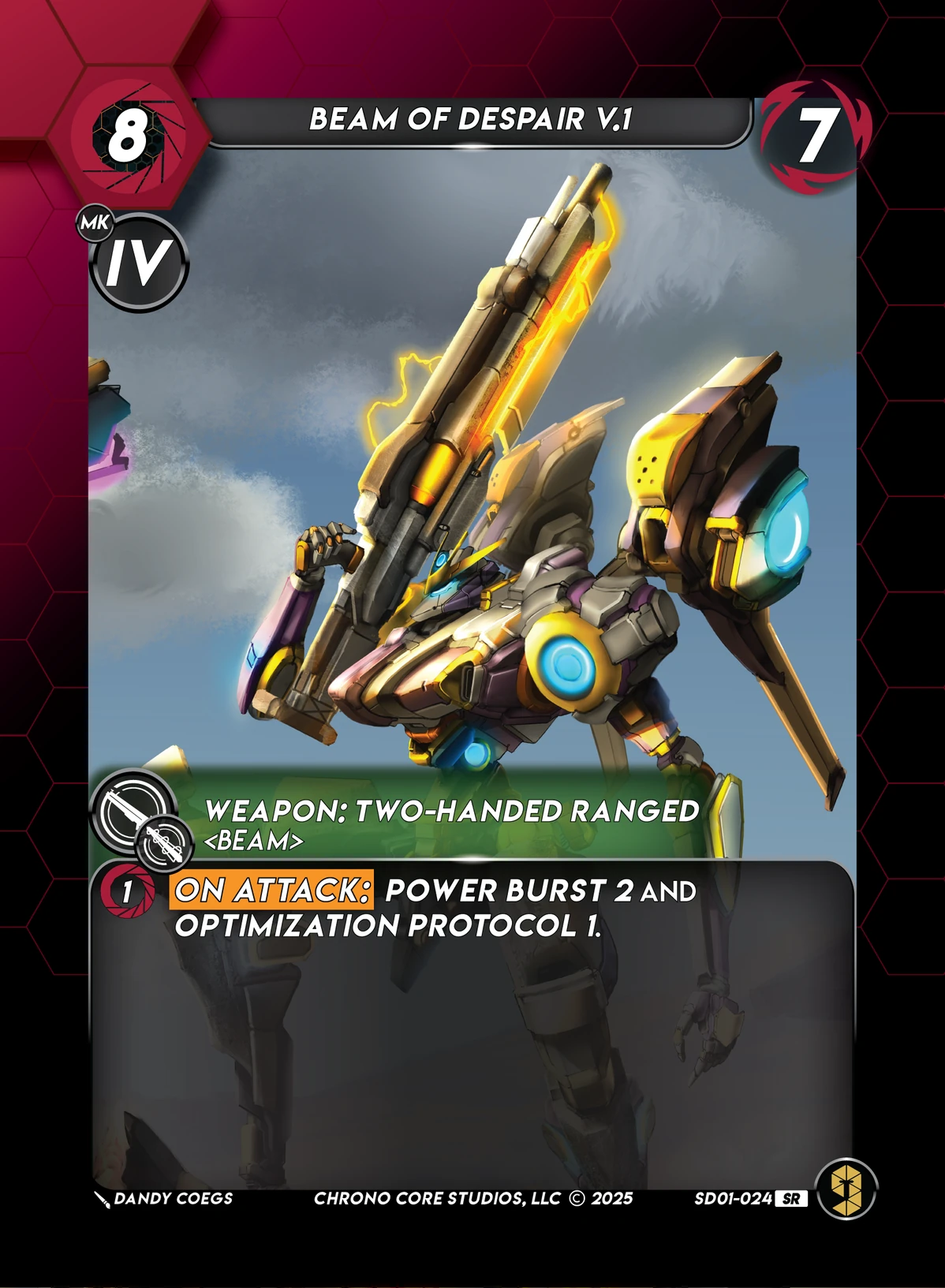 Beam Of Despair V.1 &mdash; Chrono Core TCG card