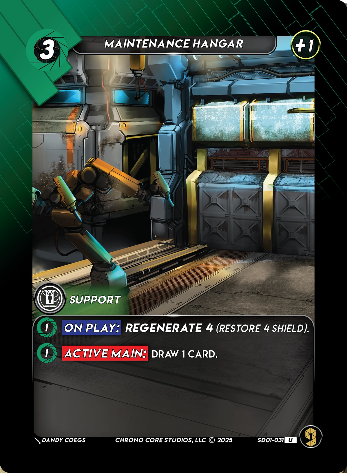 Maintenance Hangar &mdash; Chrono Core TCG card