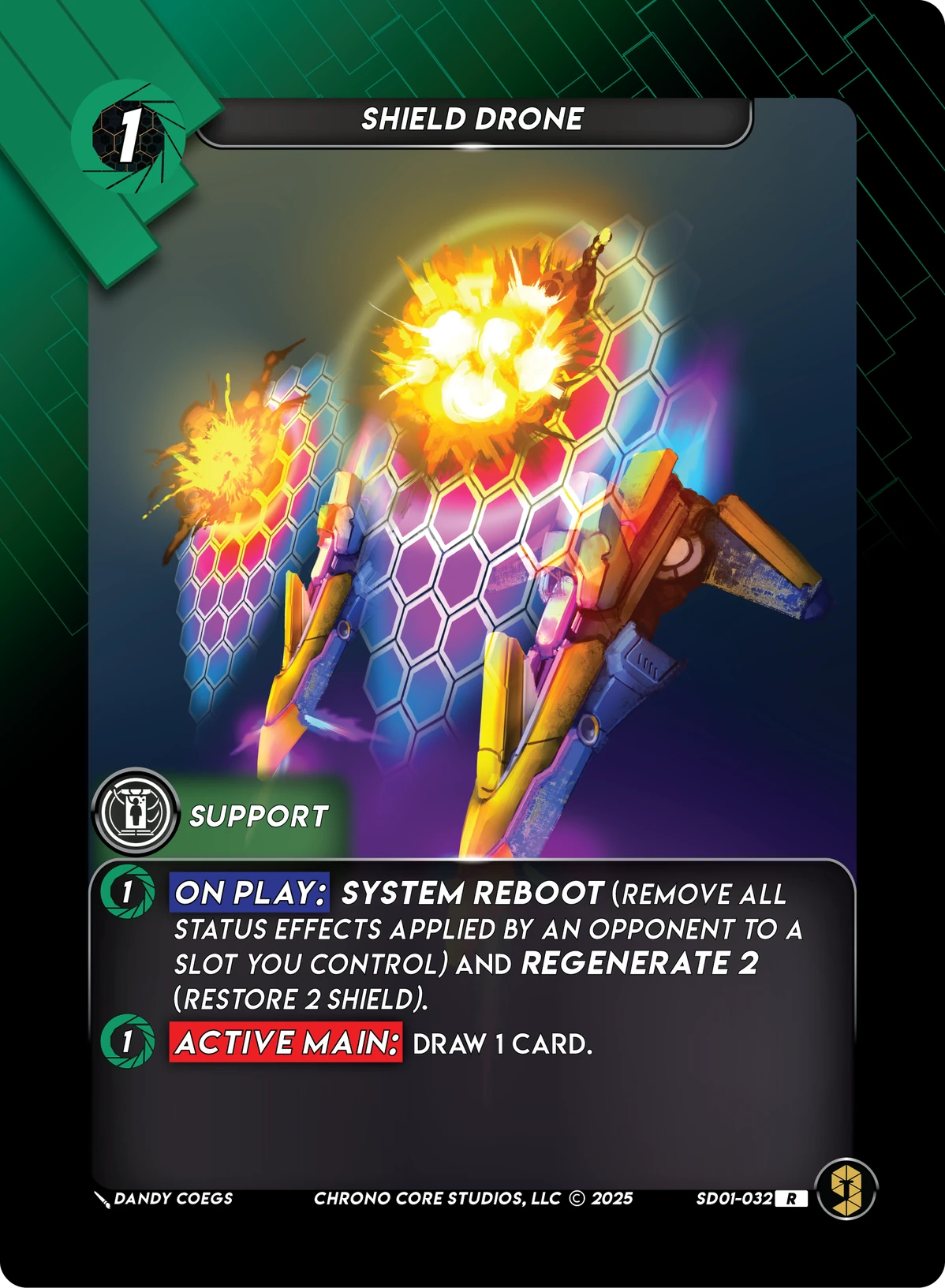 Shield Drone &mdash; Chrono Core TCG card