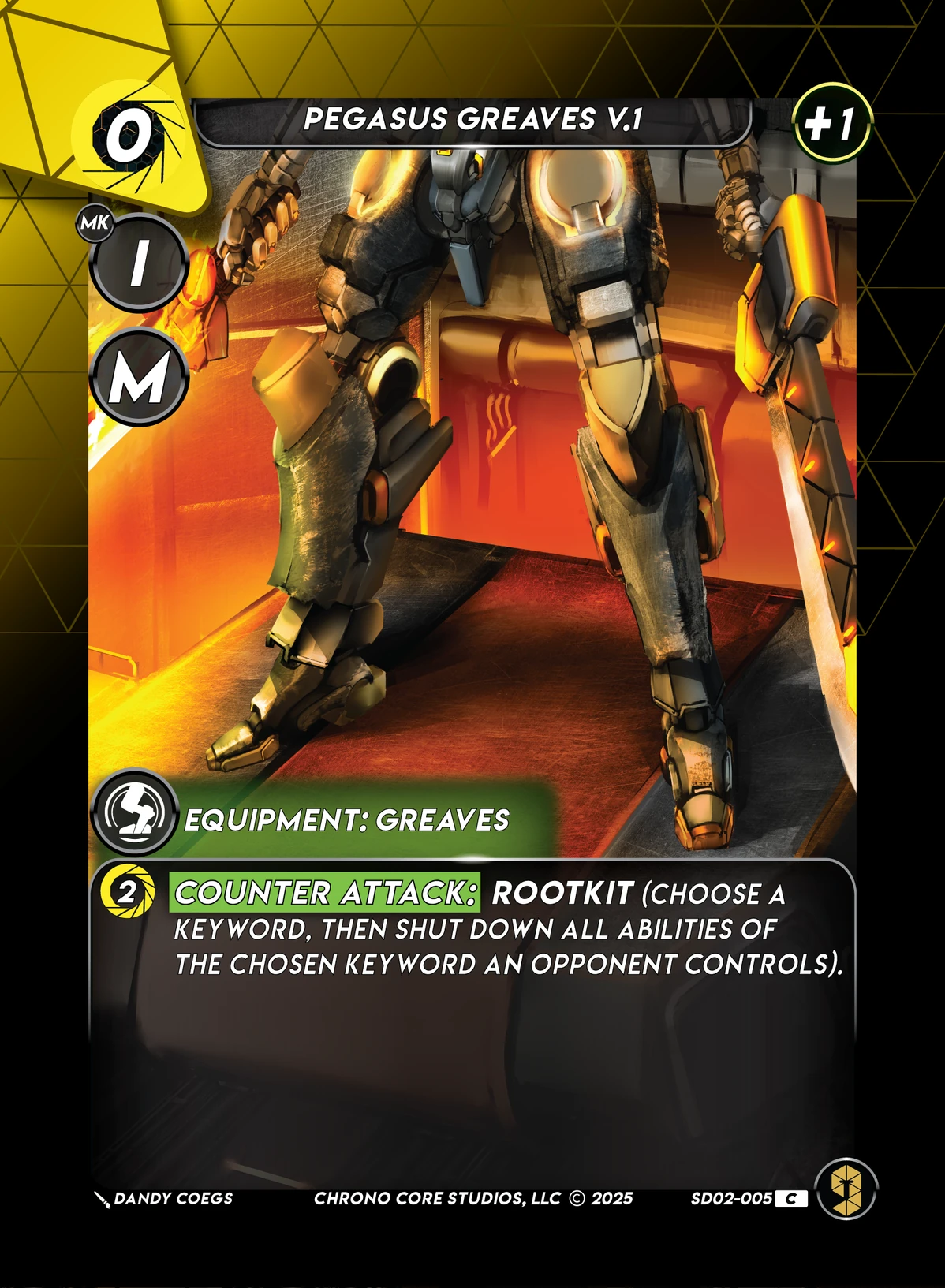 Pegasus Greaves V.1 &mdash; Chrono Core TCG card