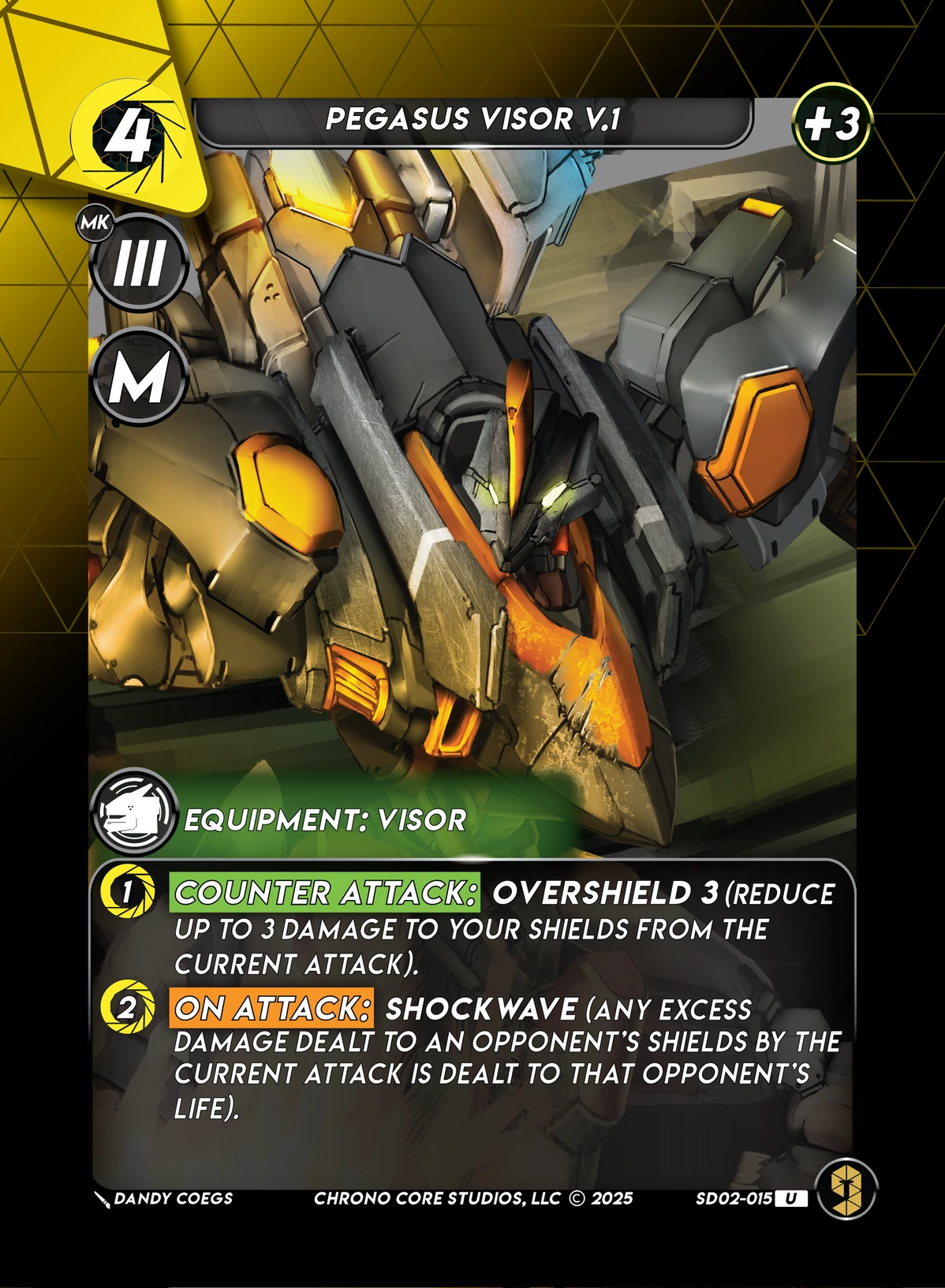 Pegasus Visor V.1 &mdash; Chrono Core TCG card
