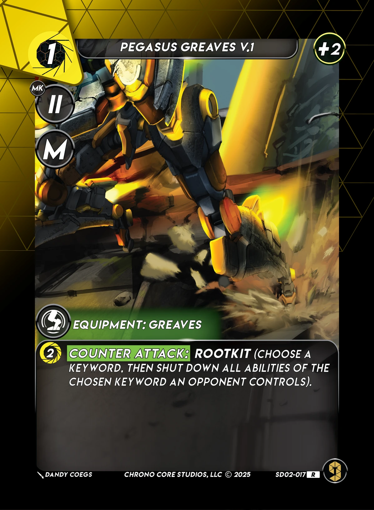 Pegasus Greaves V.1 &mdash; Chrono Core TCG card
