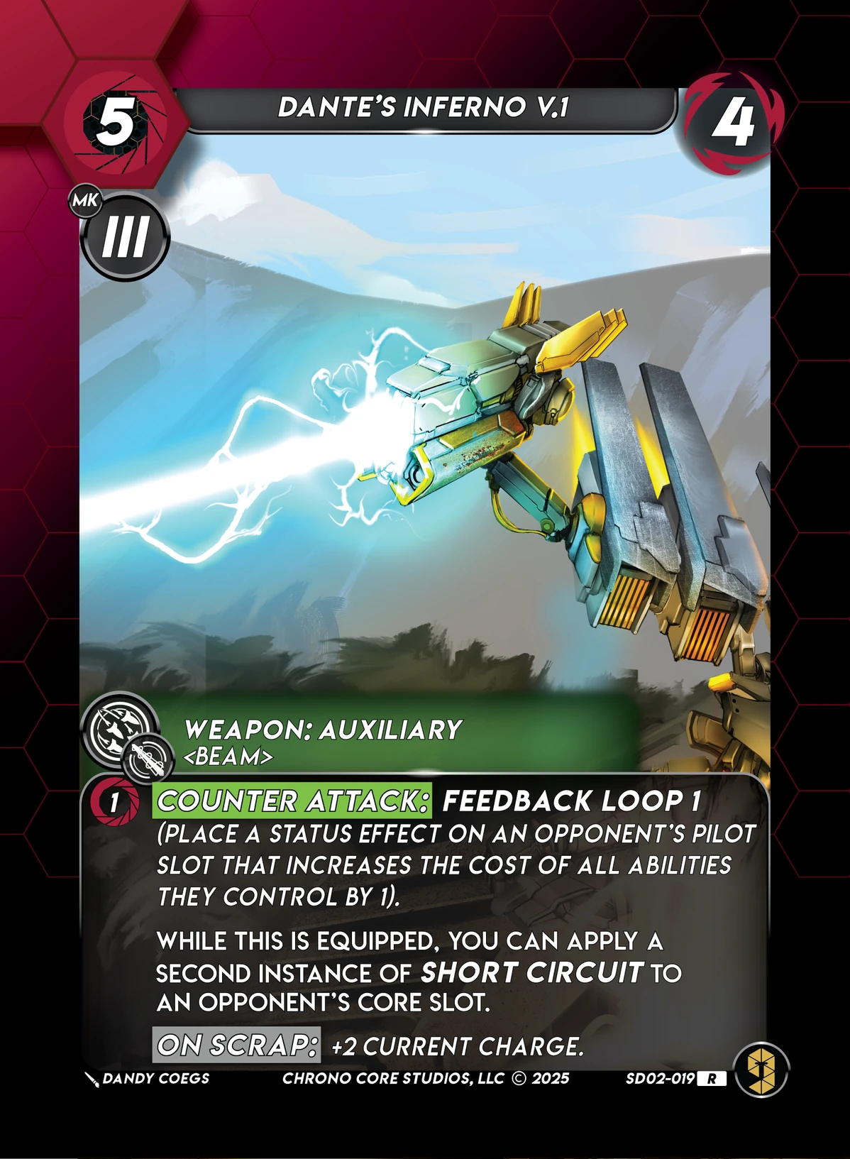Dantes Inferno V.1 &mdash; Chrono Core TCG card
