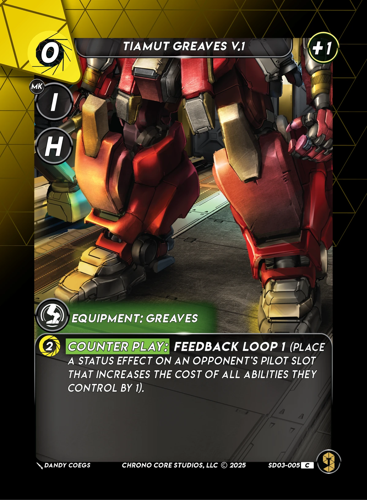 Tiamut Greaves V.1 &mdash; Chrono Core TCG card