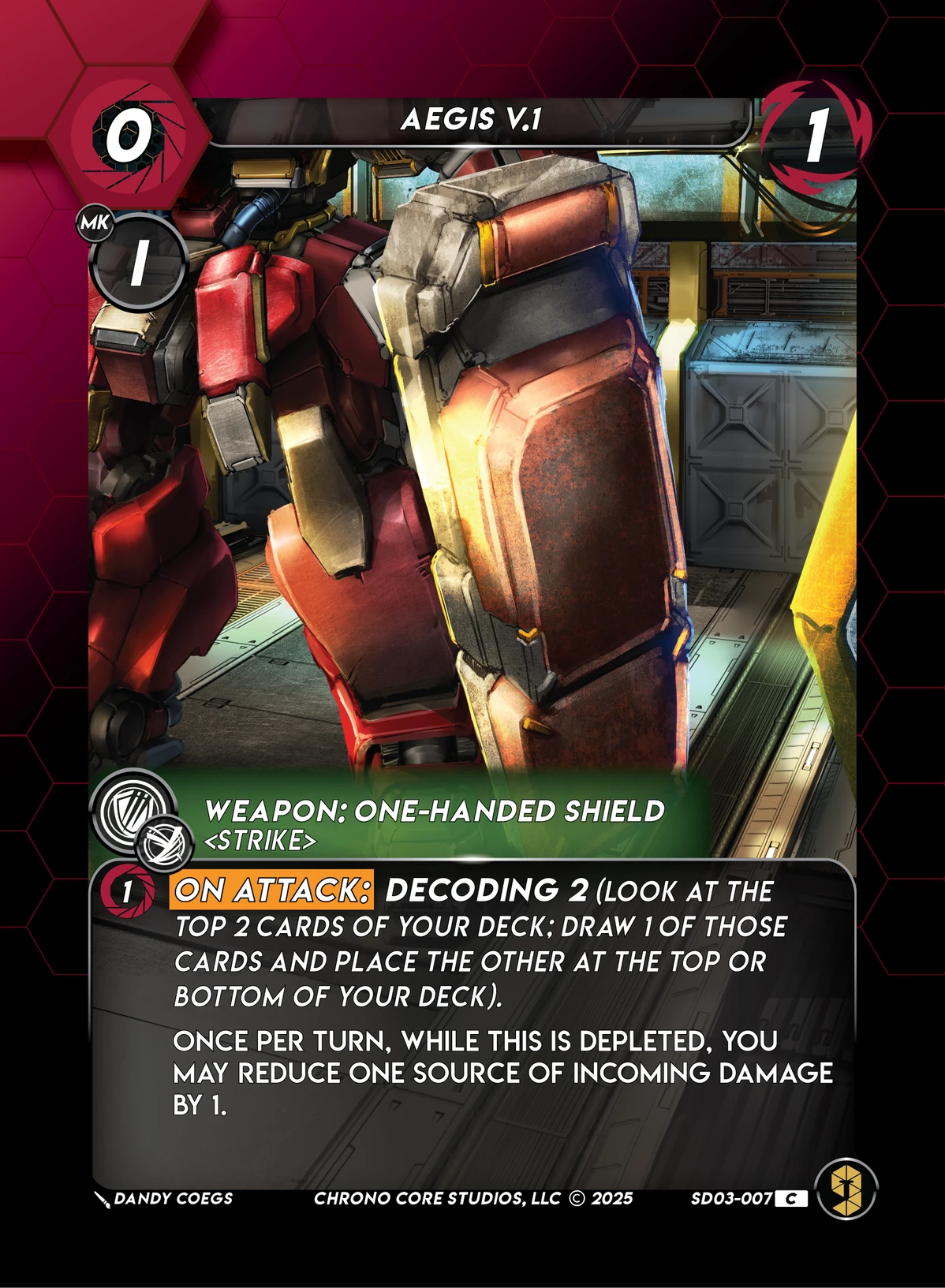 Aegis V.1 &mdash; Chrono Core TCG card