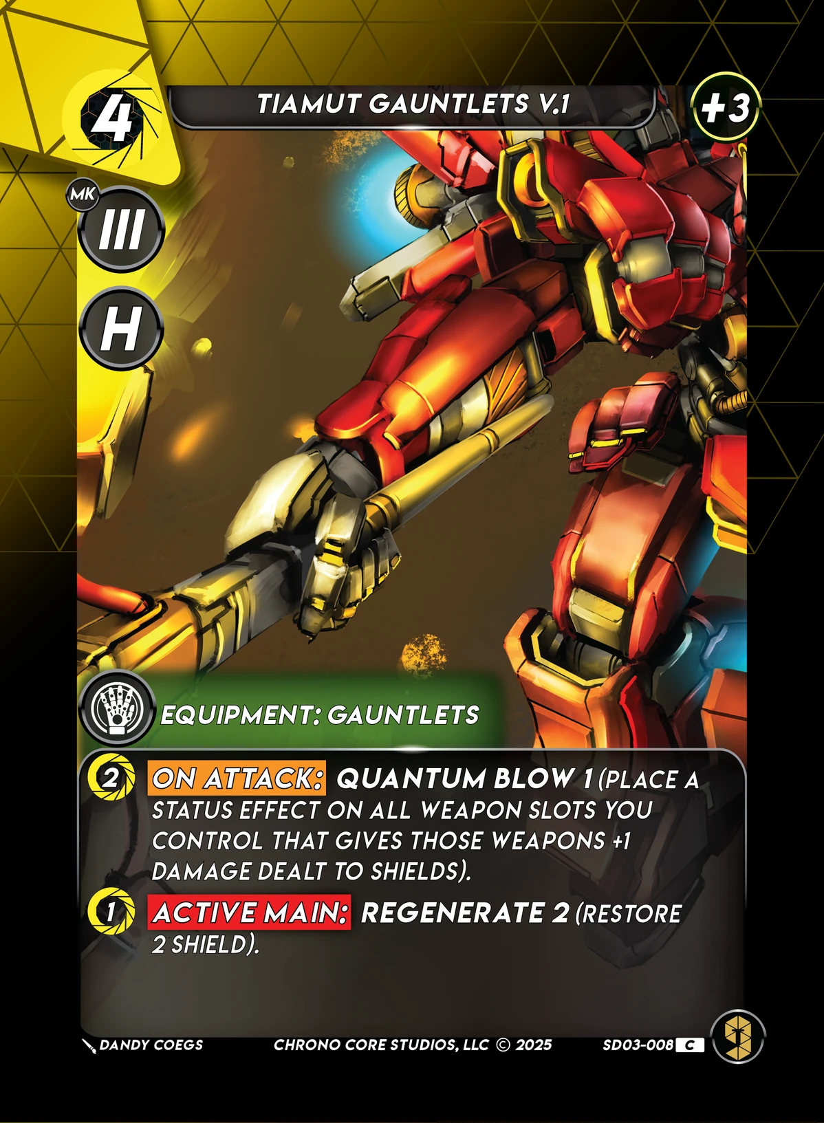 Tiamut Gauntlets V.1 &mdash; Chrono Core TCG card