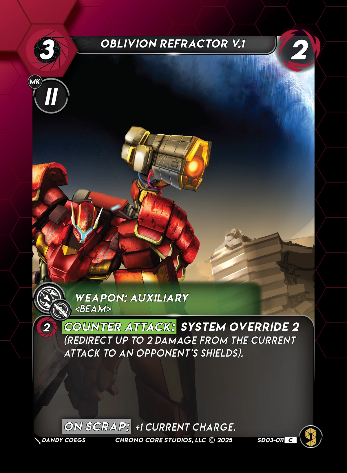 Oblivion Refractor V.1 &mdash; Chrono Core TCG card