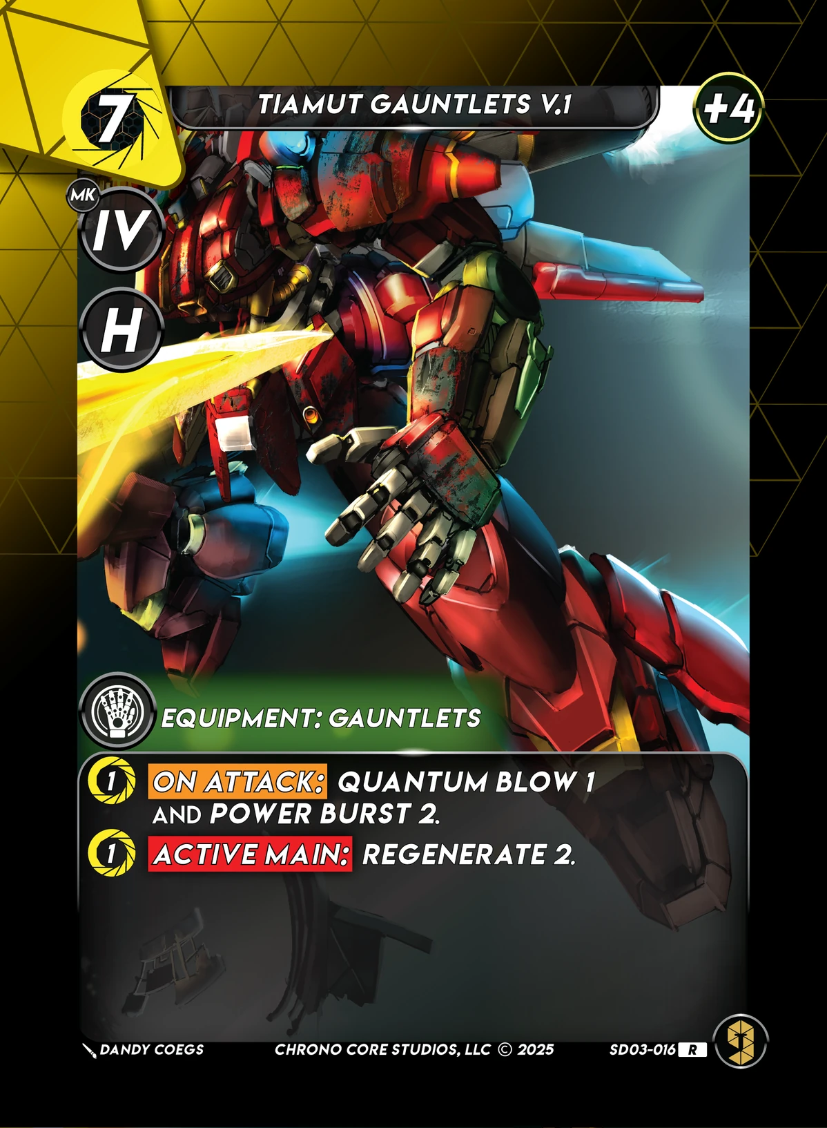 Tiamut Gauntlets V.1 &mdash; Chrono Core TCG card