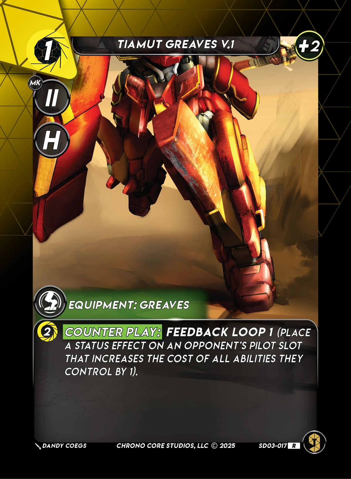 Tiamut Greaves V.1 &mdash; Chrono Core TCG card