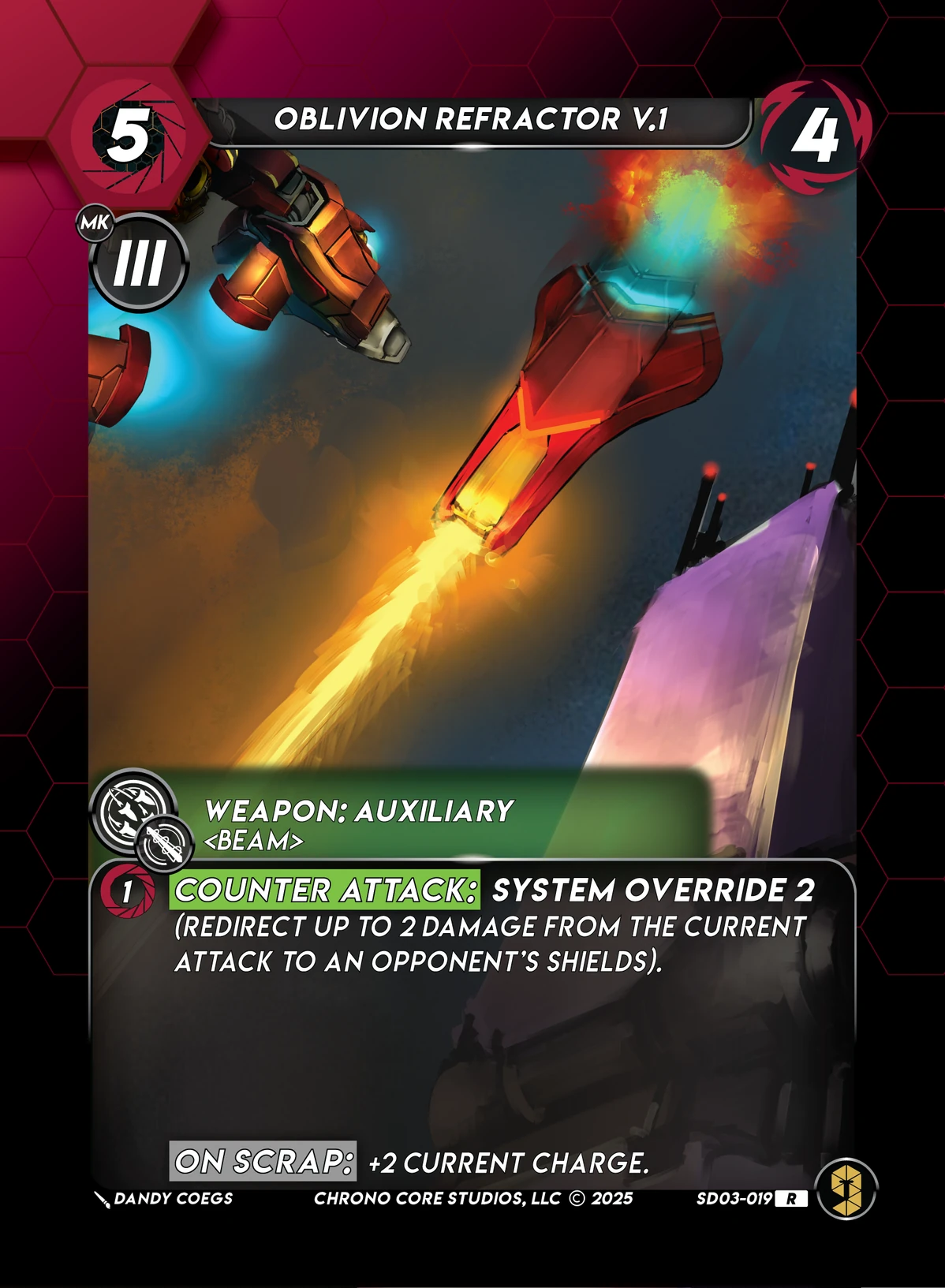 Oblivion Refractor V.1 &mdash; Chrono Core TCG card